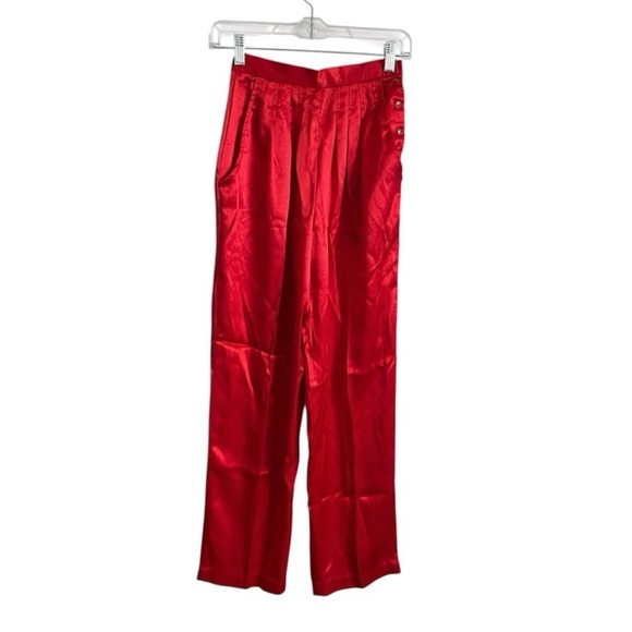 Neiman Marcus Pants - Vintage 80s Patty Woodard Neiman Marcus Red Pleated Trouser Pants Size 4